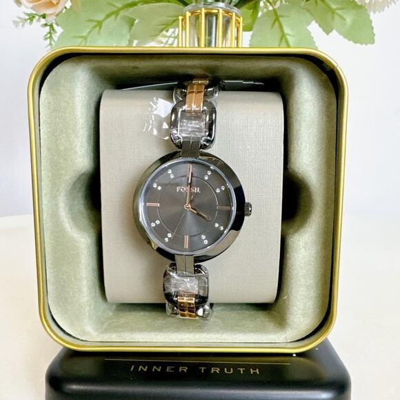 Fossil BQ3947 Kerrigan Three-Hand Two-Tone Stainless Steel Watch - Picture 2 of 6